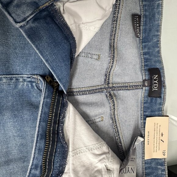 NYDJ Women's Size 12P Quinta 5 Pocket Stretch Denim Jean Skirt Just Above Knee - Picture 6 of 8